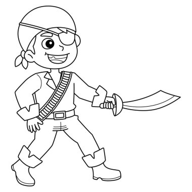 Kılıçlı bir Korsan 'ın şirin ve komik renkli sayfası. Çocuklar için saatlerce boyama eğlencesi sağlıyor. Renklendirmek için, bu sayfa çok kolaydır. Küçük çocuklar ve yeni yürümeye başlayanlar için uygun..