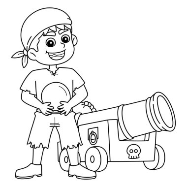 Canon 'lu Korsan' ın şirin ve komik renkli bir sayfası. Çocuklar için saatlerce boyama eğlencesi sağlıyor. Renklendirmek için, bu sayfa çok kolaydır. Küçük çocuklar ve yeni yürümeye başlayanlar için uygun..