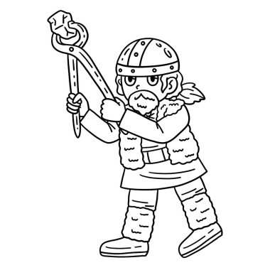 Demirhanede çalışan bir Viking 'in şirin ve komik renkli sayfası. Çocuklar için saatlerce boyama eğlencesi sağlıyor. Renklendirmek için, bu sayfa çok kolaydır. Küçük çocuklar ve yeni yürümeye başlayanlar için uygun..