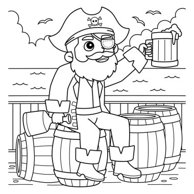 Korsan İçme Rom 'unun şirin ve komik renkli bir sayfası. Çocuklar için saatlerce boyama eğlencesi sağlıyor. Renklendirmek için, bu sayfa çok kolaydır. Küçük çocuklar ve yeni yürümeye başlayanlar için uygun..