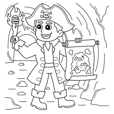 Hazine Haritalı bir Korsan 'ın sevimli ve komik renkli sayfası. Çocuklar için saatlerce boyama eğlencesi sağlıyor. Renklendirmek için, bu sayfa çok kolaydır. Küçük çocuklar ve yeni yürümeye başlayanlar için uygun..