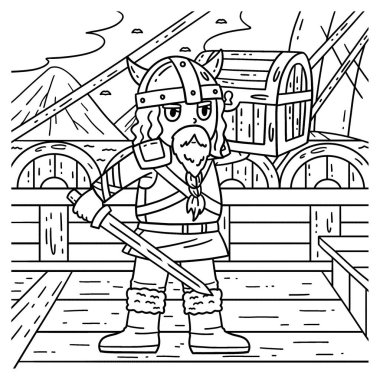 Yağmacı bir Viking 'in şirin ve komik renkli sayfası. Çocuklar için saatlerce boyama eğlencesi sağlıyor. Renklendirmek için, bu sayfa çok kolaydır. Küçük çocuklar ve yeni yürümeye başlayanlar için uygun..