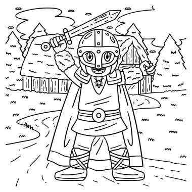 Viking Yükselen Kılıç 'ın şirin ve komik renkli bir sayfası. Çocuklar için saatlerce boyama eğlencesi sağlıyor. Renklendirmek için, bu sayfa çok kolaydır. Küçük çocuklar ve yeni yürümeye başlayanlar için uygun..