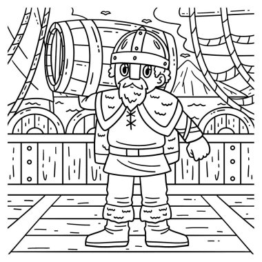 Fıçı taşıyan bir Viking 'in şirin ve komik renkli sayfası. Çocuklar için saatlerce boyama eğlencesi sağlıyor. Renklendirmek için, bu sayfa çok kolaydır. Küçük çocuklar ve yeni yürümeye başlayanlar için uygun..