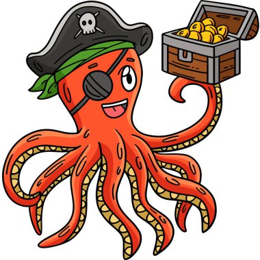 Bu karikatür klipinde Korsan Ahtapot Sandığı Çizimi var..