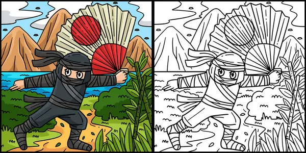 Bu renkli sayfa Büyük Hayranlı bir Ninja 'yı gösteriyor. Bu illüstrasyonun bir tarafı renkli ve çocuklar için bir ilham kaynağı..