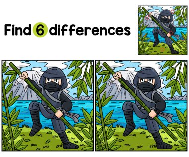 Bambu Polonyalı çocukların faaliyet sayfası ile bu Ninja 'daki farklılıkları bul ya da bul. Çocuklar için eğlenceli ve eğitici bir bulmaca eşleştirme oyunu.
