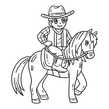 At Binen Kovboy 'un şirin ve komik renkli sayfası. Çocuklar için saatlerce boyama eğlencesi sağlıyor. Renklendirmek için, bu sayfa çok kolaydır. Küçük çocuklar ve yeni yürümeye başlayanlar için uygun.. 