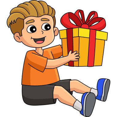 Bu karikatür, doğum günü resimli bir çocuğu gösteriyor..