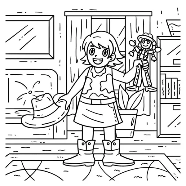 Doll 'la Kovboy Kız' ın sevimli ve komik renkli sayfası. Çocuklar için saatlerce boyama eğlencesi sağlıyor. Renklendirmek için, bu sayfa çok kolaydır. Küçük çocuklar ve yeni yürümeye başlayanlar için uygun.. 