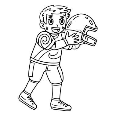 Amerikan Futbolcu Tutucu Miğferinin şirin ve komik renkli bir sayfası çocuklara saatlerce boyama eğlencesi sağlıyor. Renklendirmek için, bu sayfa çok kolaydır. Küçük çocuklar ve yeni yürümeye başlayanlar için uygun..
