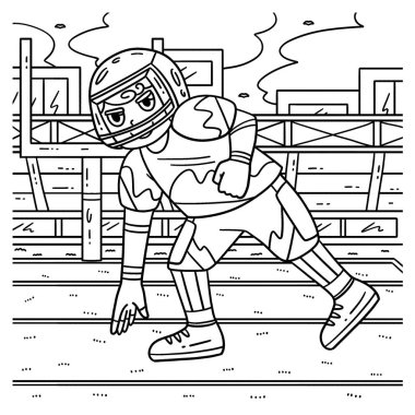 3 Nokta Duruşu 'ndaki Amerikan Futbolcusu' nun sevimli ve komik renkli sayfası. Çocuklar için saatlerce boyama eğlencesi sağlıyor. Renklendirmek için, bu sayfa çok kolaydır. Küçük çocuklar ve yeni yürümeye başlayanlar için uygun.. 