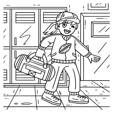 Amerikan Futbolu Kadın Koçu 'nun sevimli ve komik renkli sayfası. Çocuklar için saatlerce boyama eğlencesi sağlıyor. Renklendirmek için, bu sayfa çok kolaydır. Küçük çocuklar ve yeni yürümeye başlayanlar için uygun.. 