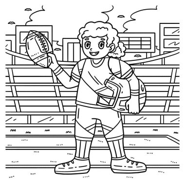 Amerikan Futbolcu Kadın Oyuncusunun sevimli ve komik renkli sayfası. Çocuklar için saatlerce boyama eğlencesi sağlıyor. Renklendirmek için, bu sayfa çok kolaydır. Küçük çocuklar ve yeni yürümeye başlayanlar için uygun.. 