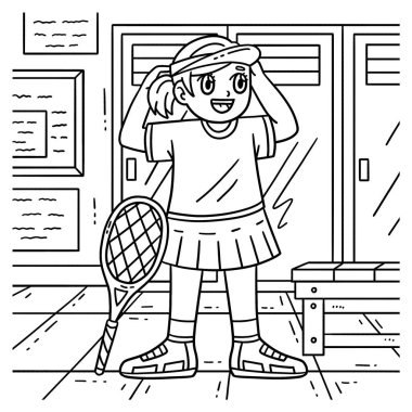 Tenis Kadın Oyuncu Saçı Düzelten 'in sevimli ve komik renkli bir sayfası. Çocuklar için saatlerce boyama eğlencesi sağlıyor. Renklendirmek için, bu sayfa çok kolaydır. Küçük çocuklar ve yeni yürümeye başlayanlar için uygun.. 