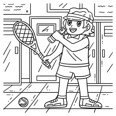 Tenis Kadın Oyuncusu İçen 'in sevimli ve komik renkli sayfası. Çocuklar için saatlerce boyama eğlencesi sağlıyor. Renklendirmek için, bu sayfa çok kolaydır. Küçük çocuklar ve yeni yürümeye başlayanlar için uygun.. 