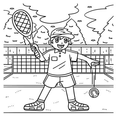 Tenis Topu 'nun şirin ve komik renkli bir sayfası. Çocuklar için saatlerce boyama eğlencesi sağlıyor. Renklendirmek için, bu sayfa çok kolaydır. Küçük çocuklar ve yeni yürümeye başlayanlar için uygun.. 