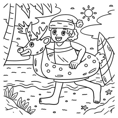 Temmuz Çocuğu 'nda yüzen yüzüklü bir Noel' in sevimli ve komik renkli sayfası. Çocuklar için saatlerce boyama eğlencesi sağlıyor. Renklendirmek için, bu sayfa çok kolaydır. Küçük çocuklar ve yeni yürümeye başlayanlar için uygun..