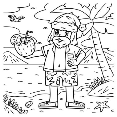 Noel Baba 'nın Noel' de hindistan cevizi içeceğiyle yaptığı şirin ve komik renkli bir sayfa. Çocuklar için saatlerce boyama eğlencesi sağlıyor. Renklendirmek için, bu sayfa çok kolaydır. Küçük çocuklar ve yeni yürümeye başlayanlar için uygun..