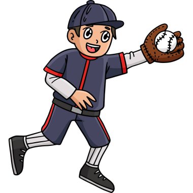 Bu karikatür, beysbol oynayan bir çocuğu gösteriyor..
