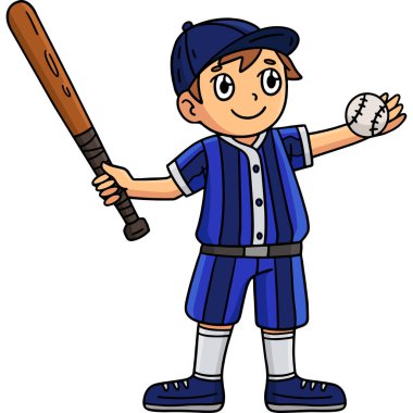 Bu karikatür, beysbol sopası olan bir çocuğu gösteriyor..