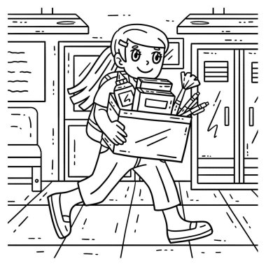 Okul malzemeleriyle dolu şirin ve komik bir çocuk sayfası. Çocuklar için saatlerce boyama eğlencesi sağlıyor. Renklendirmek için, bu sayfa çok kolaydır. Küçük çocuklar ve yeni yürümeye başlayanlar için uygun..