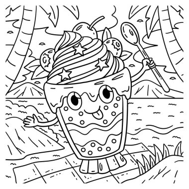 Parfait Dondurma 'nın şirin ve komik renkli sayfası. Çocuklar için saatlerce boyama eğlencesi sağlıyor. Renklendirmek için, bu sayfa çok kolaydır. Küçük çocuklar ve yeni yürümeye başlayanlar için uygun..