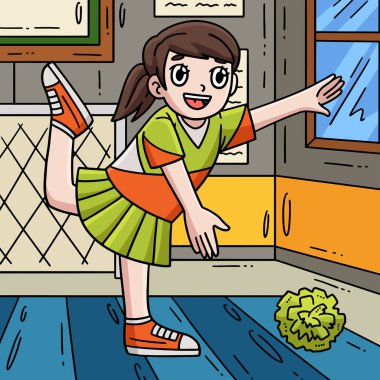 Bu karikatür klip, amigo kızların esneme hareketlerini gösteriyor..