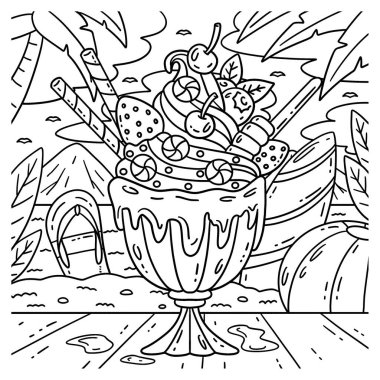 Dondurma Parfait 'inin şirin ve komik renkli sayfası. Çocuklar için saatlerce boyama eğlencesi sağlıyor. Renklendirmek için, bu sayfa çok kolaydır. Küçük çocuklar ve yeni yürümeye başlayanlar için uygun..