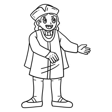 Columbus Günü Mutlu Adamı 'nın sevimli ve komik renkli sayfası. Çocuklar için saatlerce boyama eğlencesi sağlıyor. Renklendirmek için, bu sayfa çok kolaydır. Küçük çocuklar ve yeni yürümeye başlayanlar için uygun..