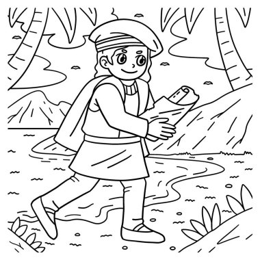 Columbus Günü Adamı Haritası 'nın sevimli ve komik renkli bir sayfası. Çocuklar için saatlerce boyama eğlencesi sağlıyor. Renklendirmek için, bu sayfa çok kolaydır. Küçük çocuklar ve yeni yürümeye başlayanlar için uygun..