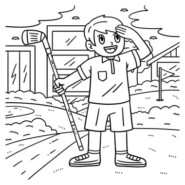 Top arayan bir Golf Golfçüsünün sevimli ve komik renkli sayfası. Çocuklar için saatlerce boyama eğlencesi sağlıyor. Renklendirmek için, bu sayfa çok kolaydır. Küçük çocuklar ve yeni yürümeye başlayanlar için uygun..