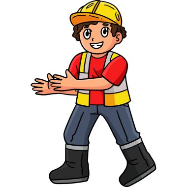 Bu karikatür parçası bir İnşaat İşçisi çizimini gösterir.