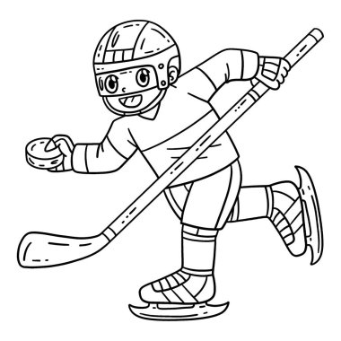 Buz hokeyi hokeyi sopası ve Puck 'ın sevimli ve komik renkli sayfası. Çocuklar için saatlerce boyama eğlencesi sağlıyor. Renklendirmek için, bu sayfa çok kolaydır. Küçük çocuklar ve yeni yürümeye başlayanlar için uygun.. 
