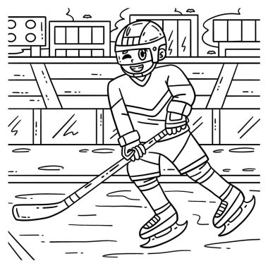 Buz hokeyi oyuncusunun sevimli ve komik renkli bir sayfası. Çocuklar için saatlerce boyama eğlencesi sağlıyor. Renklendirmek için, bu sayfa çok kolaydır. Küçük çocuklar ve yeni yürümeye başlayanlar için uygun.. 