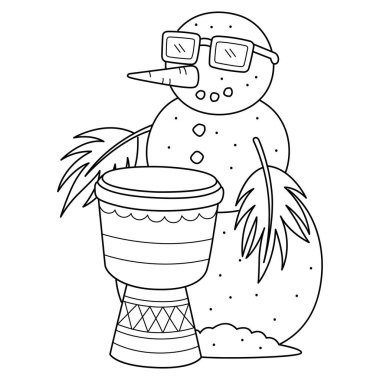 Temmuz ayındaki bir Noel 'in sevimli ve komik renkli sayfası. Çocuklar için saatlerce boyama eğlencesi sağlıyor. Renklendirmek için, bu sayfa çok kolaydır. Küçük çocuklar ve yeni yürümeye başlayanlar için uygun..