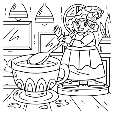 Dev bir çay fincanı olan sevimli ve komik bir Cüce sayfası. Çocuklar için saatlerce boyama eğlencesi sağlıyor. Renklendirmek için, bu sayfa çok kolaydır. Küçük çocuklar ve yeni yürümeye başlayanlar için uygun..