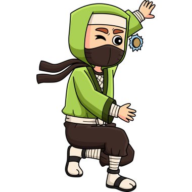 Bu karikatür, bir Ninja 'nın Delik çizimine baktığını gösteriyor.. 