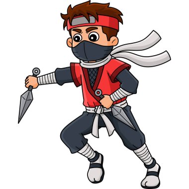 Bu karikatür, bir Ninja Kuna illüstrasyonunu gösteriyor.. 