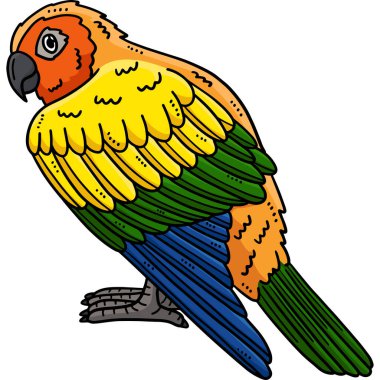 Bu karikatür parçası bir Conure Bird çizimini gösteriyor.