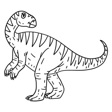 Iguanodon Dinazorunun sevimli ve komik renkli sayfası. Çocuklar için saatlerce boyama eğlencesi sağlıyor. Renklendirmek için, bu sayfa çok kolaydır. Küçük çocuklar ve yeni yürümeye başlayanlar için uygun..