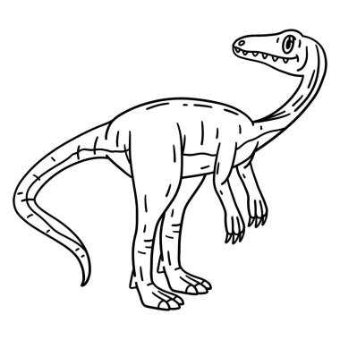Coelophysis Dinazorunun sevimli ve komik renkli sayfası. Çocuklar için saatlerce boyama eğlencesi sağlıyor. Renklendirmek için, bu sayfa çok kolaydır. Küçük çocuklar ve yeni yürümeye başlayanlar için uygun..