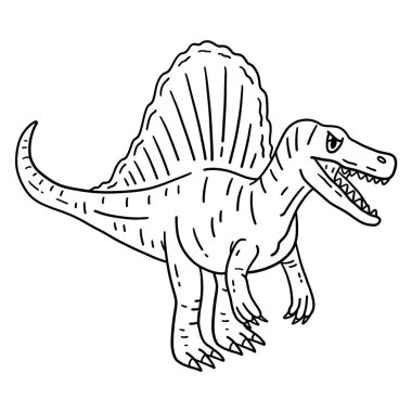 Spinosaurus dinazorunun sevimli ve komik renkli sayfası. Çocuklar için saatlerce boyama eğlencesi sağlıyor. Renklendirmek için, bu sayfa çok kolaydır. Küçük çocuklar ve yeni yürümeye başlayanlar için uygun..