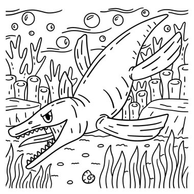 Liopleurodon Dinazorunun sevimli ve komik renkli sayfası. Çocuklar için saatlerce boyama eğlencesi sağlıyor. Renklendirmek için, bu sayfa çok kolaydır. Küçük çocuklar ve yeni yürümeye başlayanlar için uygun..