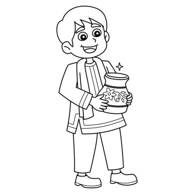 Tencere tutan bir Diwali 'nin şirin ve komik renkli sayfası. Çocuklar için saatlerce boyama eğlencesi sağlıyor. Renklendirmek için, bu sayfa çok kolaydır. Küçük çocuklar ve yeni yürümeye başlayanlar için uygun.. 