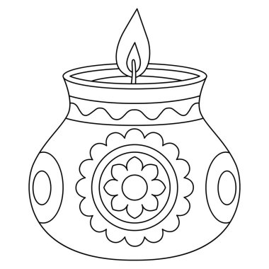 Diwali Mum 'un şirin ve komik renkli bir sayfası. Çocuklar için saatlerce boyama eğlencesi sağlıyor. Renklendirmek için, bu sayfa çok kolaydır. Küçük çocuklar ve yeni yürümeye başlayanlar için uygun.. 