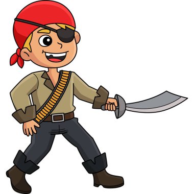 Bu karikatür, Korsan Dövüşü illüstrasyonunu gösteriyor..