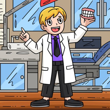 Bu karikatür, Dişçi Holding 'in takma dişlerini gösteriyor..