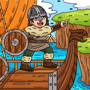 Bu karikatür, Viking Navigasyon çizimini gösteriyor.. 