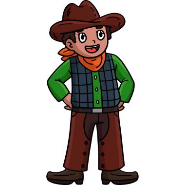 Bu karikatür klibinde bir Kovboy çizimi var..